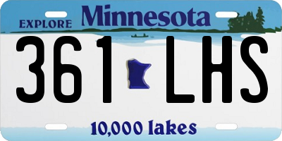 MN license plate 361LHS