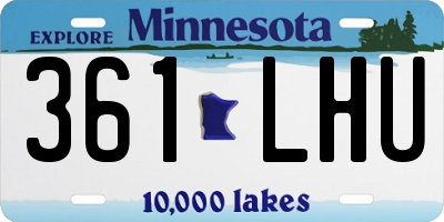 MN license plate 361LHU