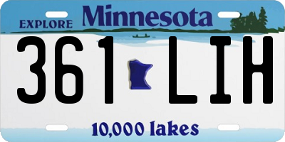 MN license plate 361LIH