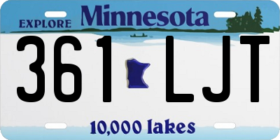 MN license plate 361LJT