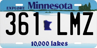 MN license plate 361LMZ