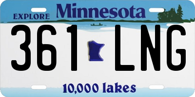 MN license plate 361LNG