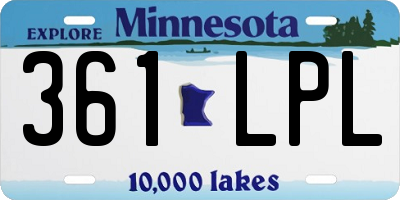MN license plate 361LPL