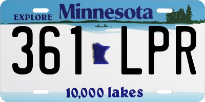 MN license plate 361LPR