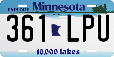 MN license plate 361LPU