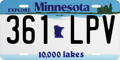 MN license plate 361LPV