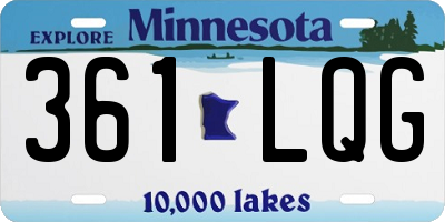 MN license plate 361LQG
