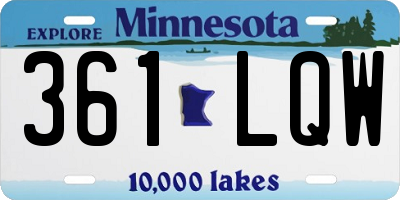 MN license plate 361LQW