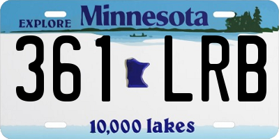 MN license plate 361LRB