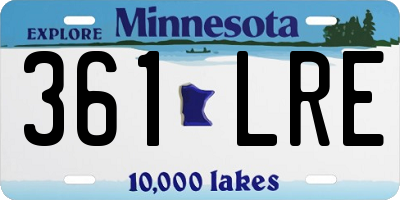 MN license plate 361LRE