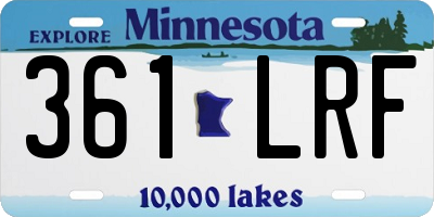 MN license plate 361LRF