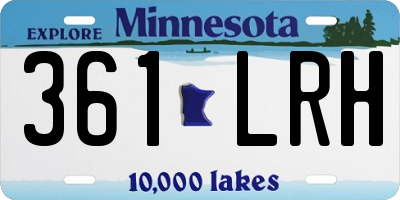 MN license plate 361LRH