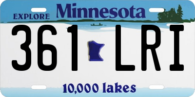 MN license plate 361LRI