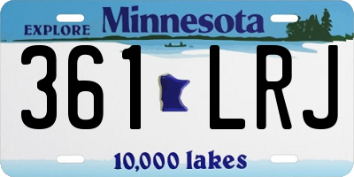 MN license plate 361LRJ