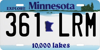 MN license plate 361LRM