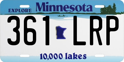 MN license plate 361LRP