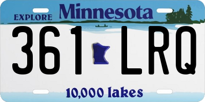 MN license plate 361LRQ