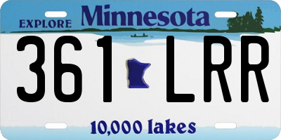 MN license plate 361LRR