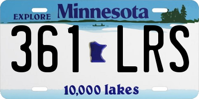 MN license plate 361LRS