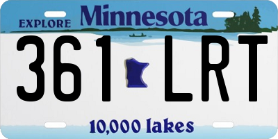 MN license plate 361LRT