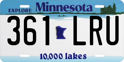 MN license plate 361LRU