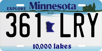 MN license plate 361LRY