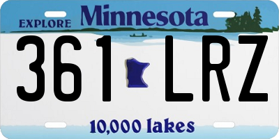 MN license plate 361LRZ