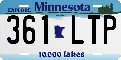 MN license plate 361LTP