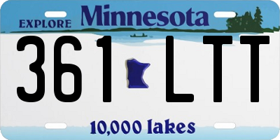 MN license plate 361LTT