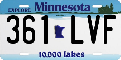 MN license plate 361LVF
