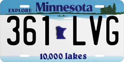 MN license plate 361LVG