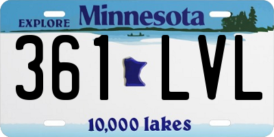 MN license plate 361LVL