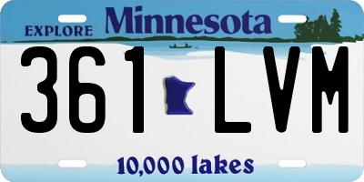 MN license plate 361LVM