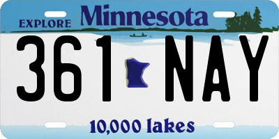 MN license plate 361NAY