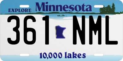 MN license plate 361NML
