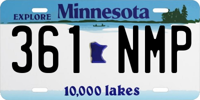 MN license plate 361NMP