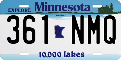 MN license plate 361NMQ