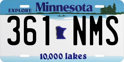 MN license plate 361NMS