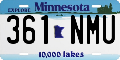 MN license plate 361NMU