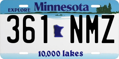 MN license plate 361NMZ