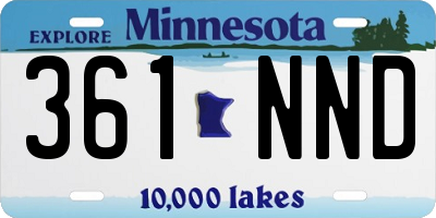 MN license plate 361NND