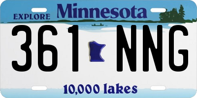 MN license plate 361NNG
