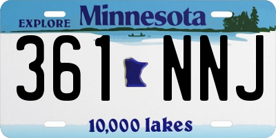 MN license plate 361NNJ