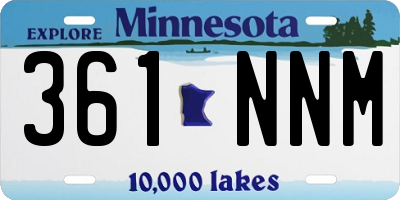 MN license plate 361NNM