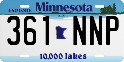 MN license plate 361NNP