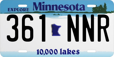 MN license plate 361NNR