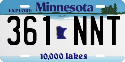 MN license plate 361NNT