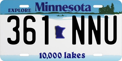 MN license plate 361NNU