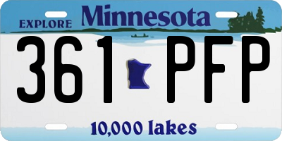 MN license plate 361PFP