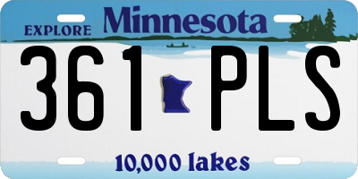 MN license plate 361PLS